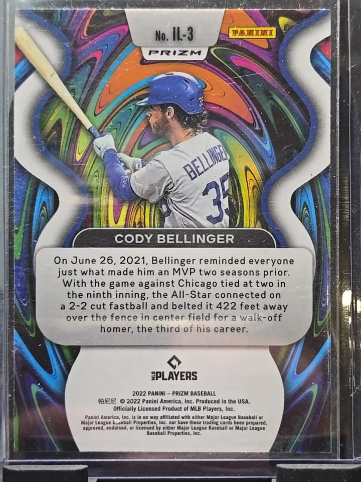 2022 Panini Prizm - Illumination White Wave Prizm #IL-3 Cody Bellinger - Image 2 of 2