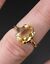 miniatura 1  - Vintage 9ct Oro Amarillo Citrino Solitario Anillo de piedras preciosas. tamaño de Reino Unido P 1/2. 🇬 🇧