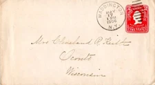 New York Waddington 1906 duplex  Postal Stationery Envelope.