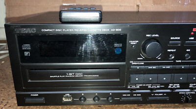 TEAC - TEAC AD-800 リバースカセットデッキ TEAC COMPACT DISC PLAYER/REVERSE CASSETTE DECK MODEL AD-800