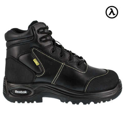 REEBOK TRAINEX WOMEN'S 6'' SPORT CUSHGUARD  INTERNAL MET GUARD BLACK BOOTS RB655