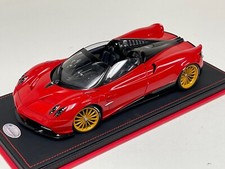 1/18 AutoArt Pagani Huayra Roadster Monza Red on a custom Black Leather base