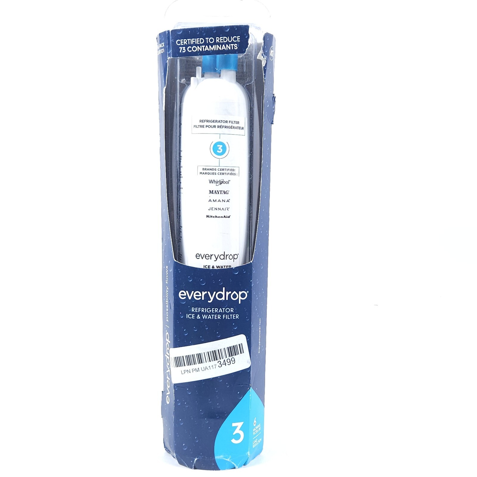 Everydrop Refrigerator Water Filter 3 Single-Pack Fresh New