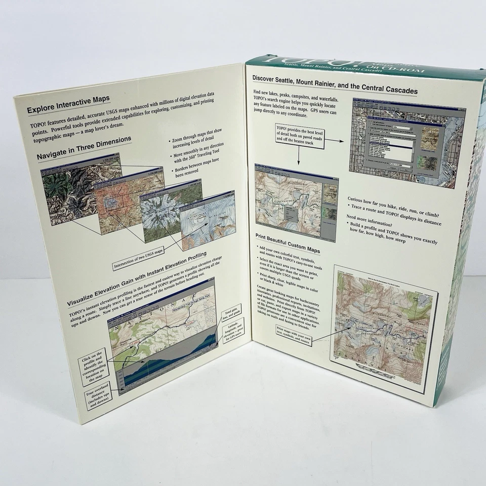 Topo! Interactive Maps on CD-ROM Seattle Mount Rainier and Central Cascades - Image 4 of 4