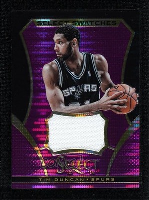 2013-14 Panini Select Swatches Purple Prizm 76/99 Tim Duncan #87 HOF s6i