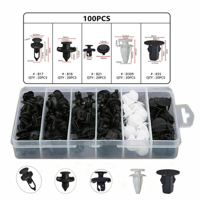 #ad 100 PCS Fasteners Trim Panel Clips Bumper Fender Push Pin Rivets For Toyota $9.99
