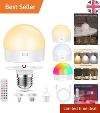 USB Rechargeable RGB LED Bulb with Remote - 15 Colors, Timer & Memory Function