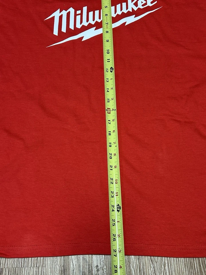 Milwaukee Tools Nothing But Heavy Duty 红色 T 恤短袖 M12 18 全新 XL — 第 4/4 张图片