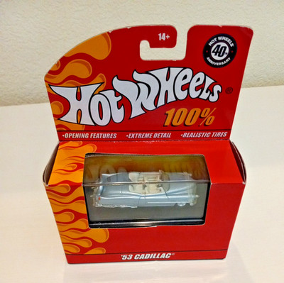 2007 Hot Wheels 100% 40th Anniversary  53 Cadillac El Dorado Diecast Car