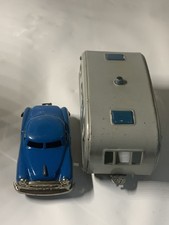 Vintage SSS Japan Tin Lithography Car With House Trailer Friction Works