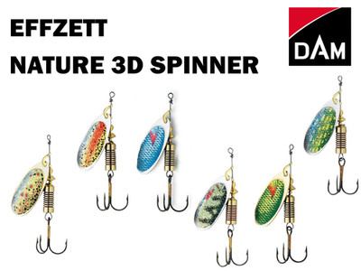 DAM EFFZETT NATURE 3D SPINNER Raubfisch Forelle Barsch Hecht Köder