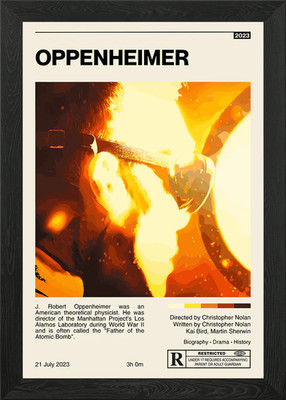 Oppenheimer Movie Framed Wall Art Poster Canvas Print Picture