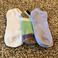 Women's Decorative Socks No Show Set of Three Brand New