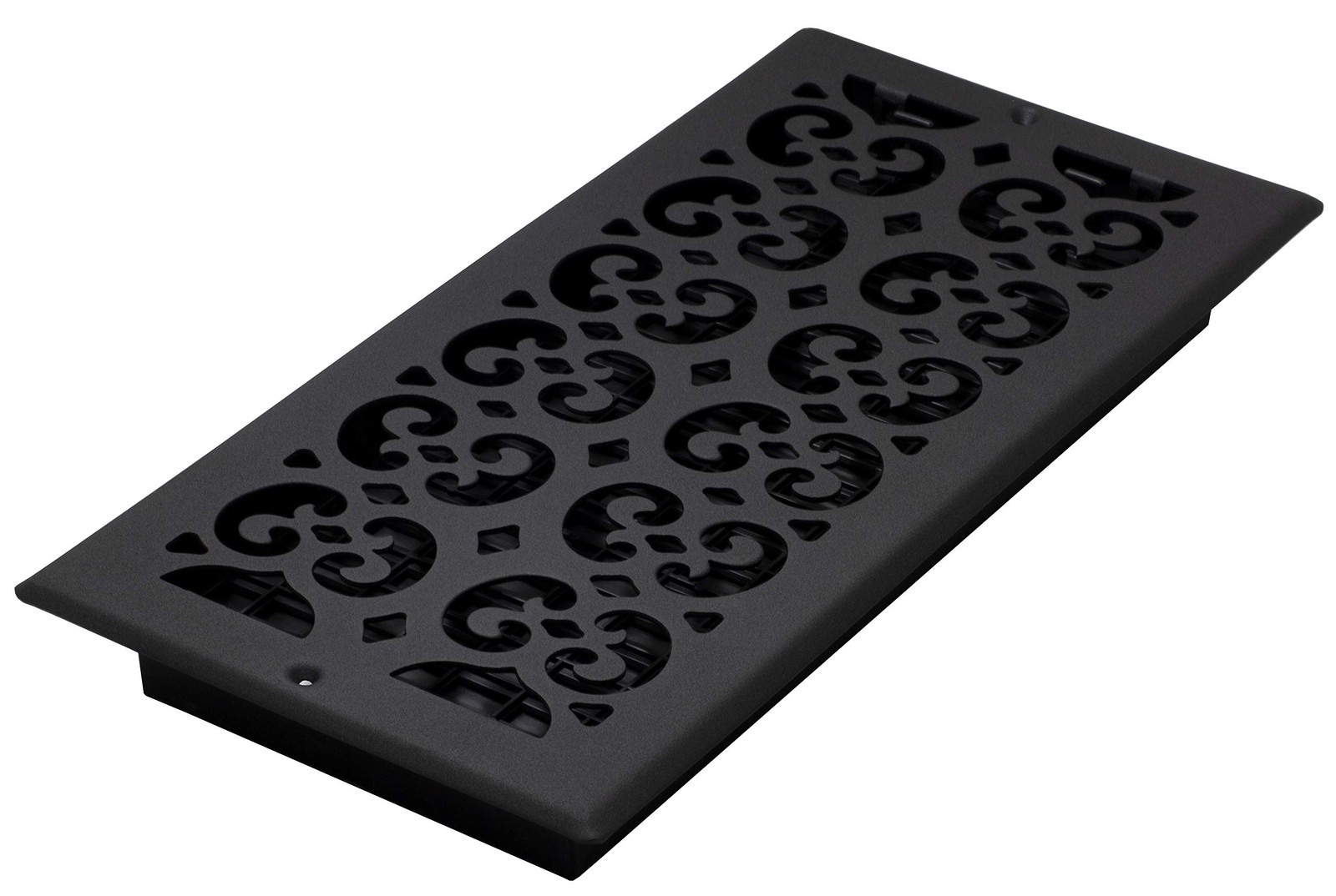 Decor Grates ST614W Scroll Design 6x14 Inches, Textured black finish