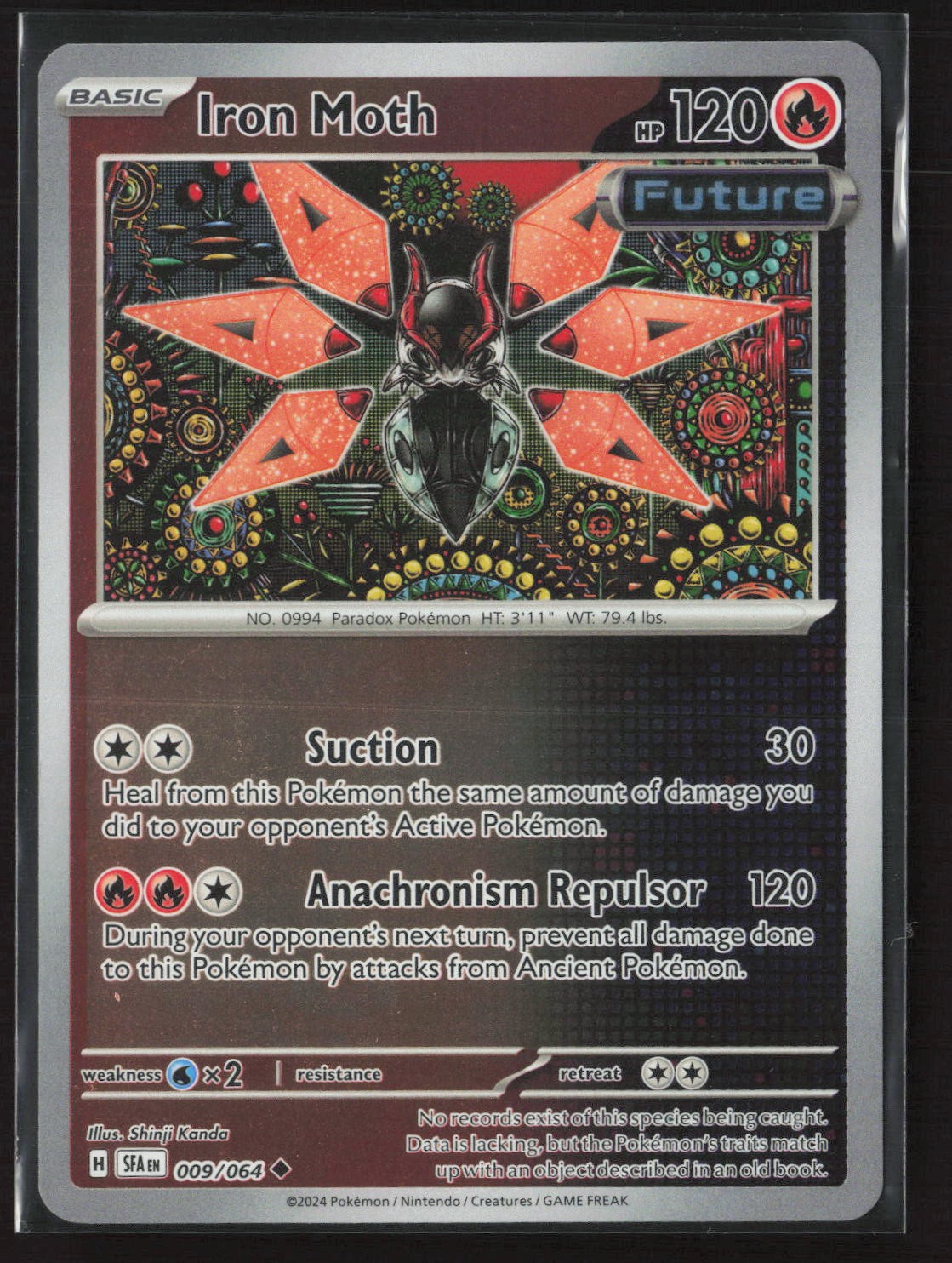 Iron Moth 009/064 Uncommon Shrouded Fable Pokemon Reverse Holo Near Mint