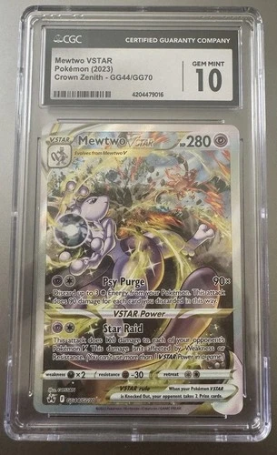 2023 POKEMON CROWN ZENITH GALARIAN GALLERY - HOLO MEWTWO VSTAR CGC 10 GEM MINT