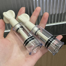 2PCS Vacuum Nipple Sucker Twist No-Pump Suction Cup BDSM Enhancer for Women Men