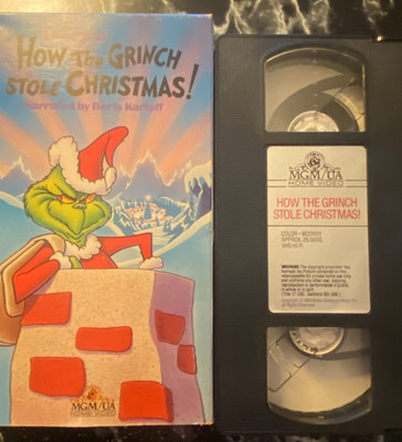 Dr. Seuss How The Grinch Stole Christmas VTG 1966 VHS Movie Boris Karloff  A3