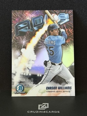 2025 Bowman Chrome - Carson Williams Adios! Refractor #AD-21 - TB Rays SS