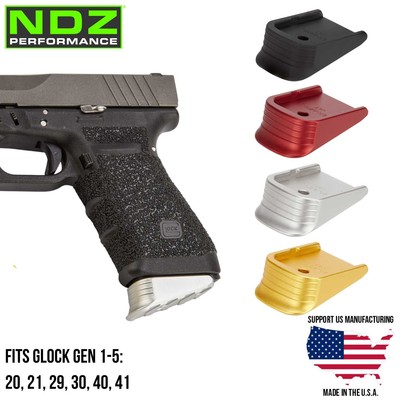 NDZ Glock 20 21 29 30 40 41 Finger Extension Magazine Base Plate