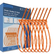 8 Pack 25inch Drain Snake Clog Remover, Hair Sink orange