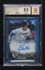2016 Bowman Draft Chrome Pick Blue Wave Refractor Zack Collins BGS 9.5 Auto 00li
