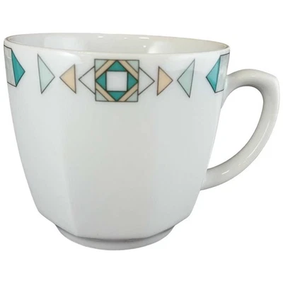 Kaffeetasse Tasse Seltmann Weiden Octa Abstrakt grün - Bild 1 von 4