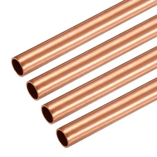 13mm OD x 0.5mm Wall Thickness x 100mm(4") Length Copper Round Tube(Pack of 4)