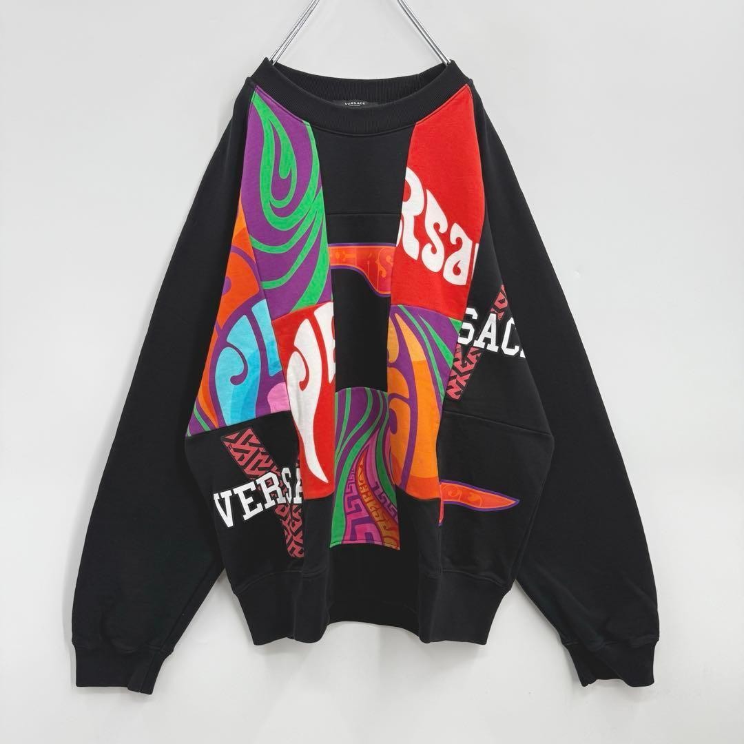 Versace Patchwork Sweatshirt Multicolor Cotton Lo… - image 2