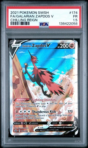 Galarian Zapdos V graded PSA 1.5 for sale on eBay