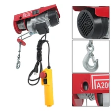 PA200 440lbs / 200kg 110V Mini Electric Hoist 6.6 ft Wired Remote Control