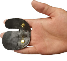 Cow Leather Archery Finger Tab Long Bow Hand Protector for Right Hand