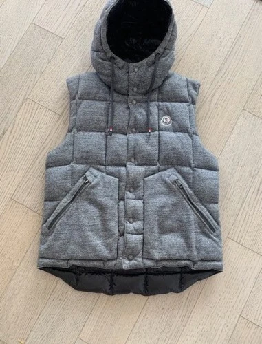 Moncler Chartreuse Hooded Down Vest Size Large Rare Color Excellent Condition - product listing photo