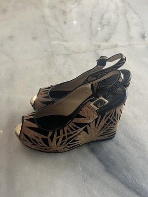 Jimmy Choo Prova Laser Cut Palm Wedge size 39.5