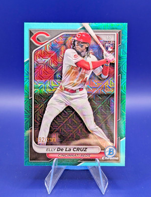 2024 Bowman Chrome - Elly De La Cruz #42 Aqua Mojo Refractor /299 (RC) READ
