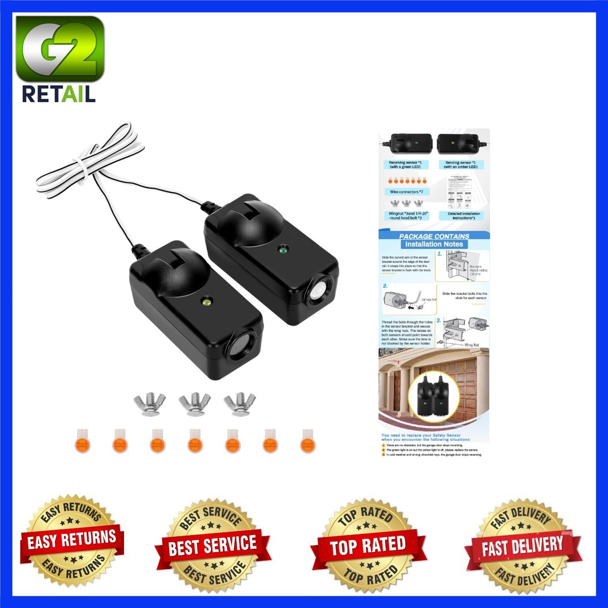 Universal Safety Sensor Kit for Craftsman, Chamberlain