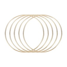 5 Pcs Dream Catcher Rings,4.7 Inch Macrame Hoops Rings,Gold