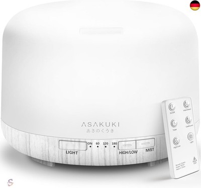 ASAKUKI Aroma Diffuser 500ML, Ultraschall Aromatherapie Diffusor für Ätherische 