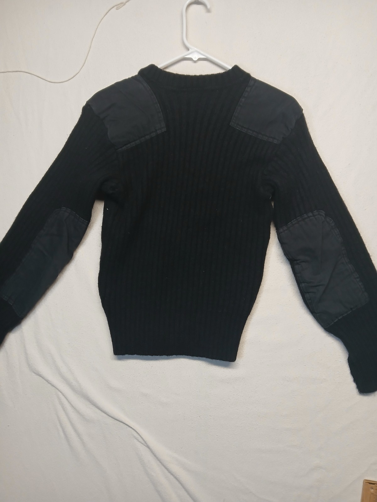 Wool Patchwork Pullover Sweater USA Made Natural … - image 4