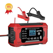 Corebox Battery Charger 6-amp 12v Automatic Smart Trickle Red Corebox Battery Charger 6-amp 12v Automatic Smart Trickle Red