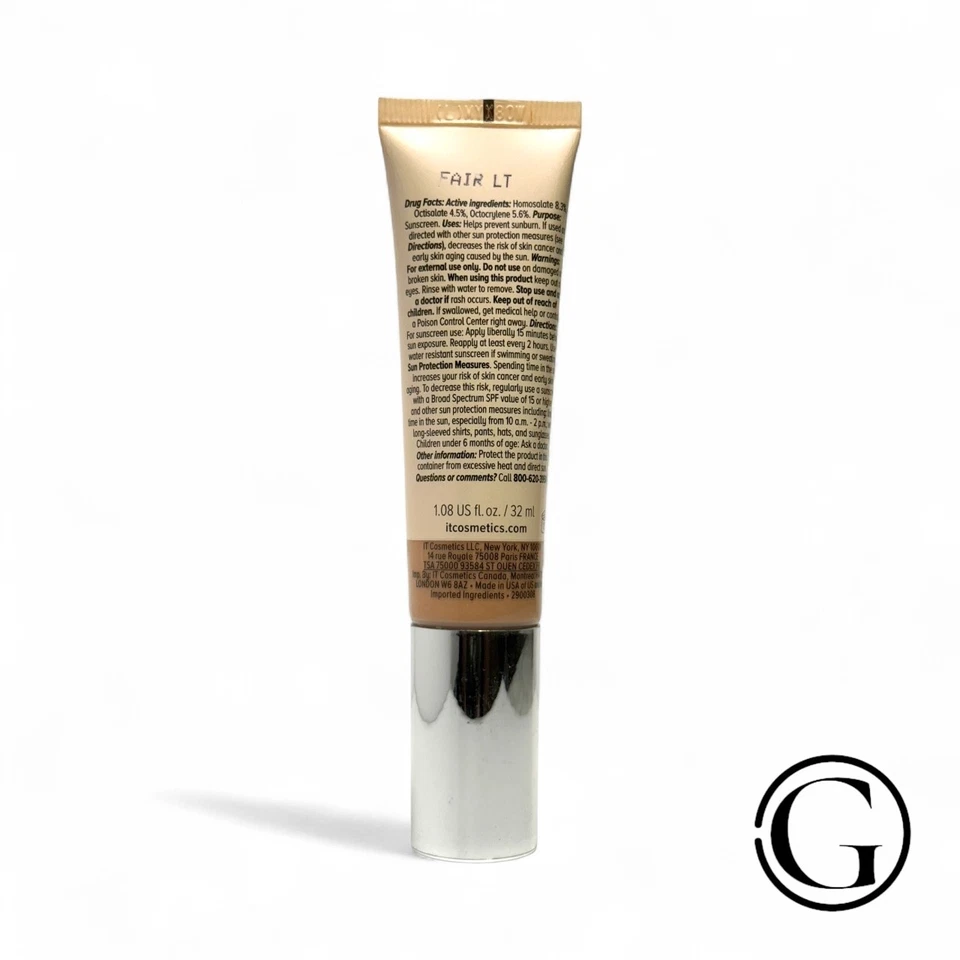 IT Cosmetics CC+ Nude Glow Lightweight Foundation SPF40, FAIR LIGHT Exp 7/25 - Image 2 of 2