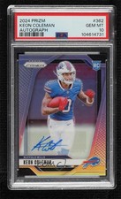 2024 Panini Prizm Rookies Silver Keon Coleman #362 PSA 10 GEM MT Auto 0wc9