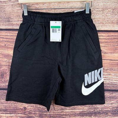 #ad Nike Shorts Boys XL Black Club Fleece Club HBR Graphic Big Logo NWT CK0509 010 $22.97