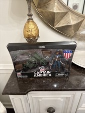 Hasbro 80th Anniversary Marvel Legends WWII Captain America & Motorcycle New