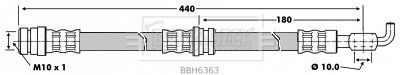 BORG & BECK BBH6363 Brake Hose Front Right Left 440mm Length Fits Mazda 323