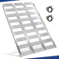 Loading Ramp Aluminum for ATV UTV Motorcycle Truck 1600 lbs Capacity Tri-Fold