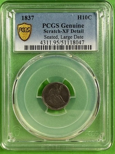 1837 Seated Liberty Half Dime, No Stars - PCGS Graded XF Detail