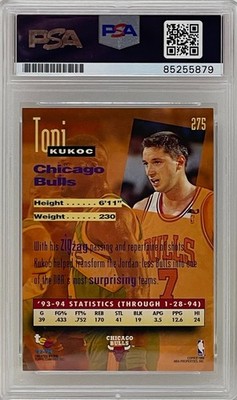 Toni Kukoc Signed 1993-94 Topps Stadium Club Chicago Bulls Rookie 