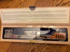 Vintage NEW Limited SCHYLLING Train Station Wind Up Tin Turning Engine Passenger