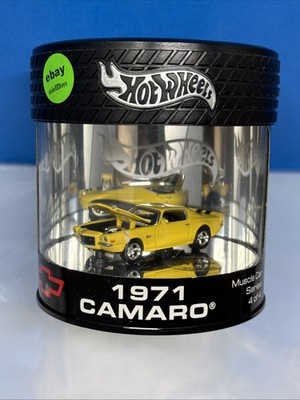 Hot Wheels 1971 Z28 Camaro Yellow Muscle Car Series Oil Can 1/7000